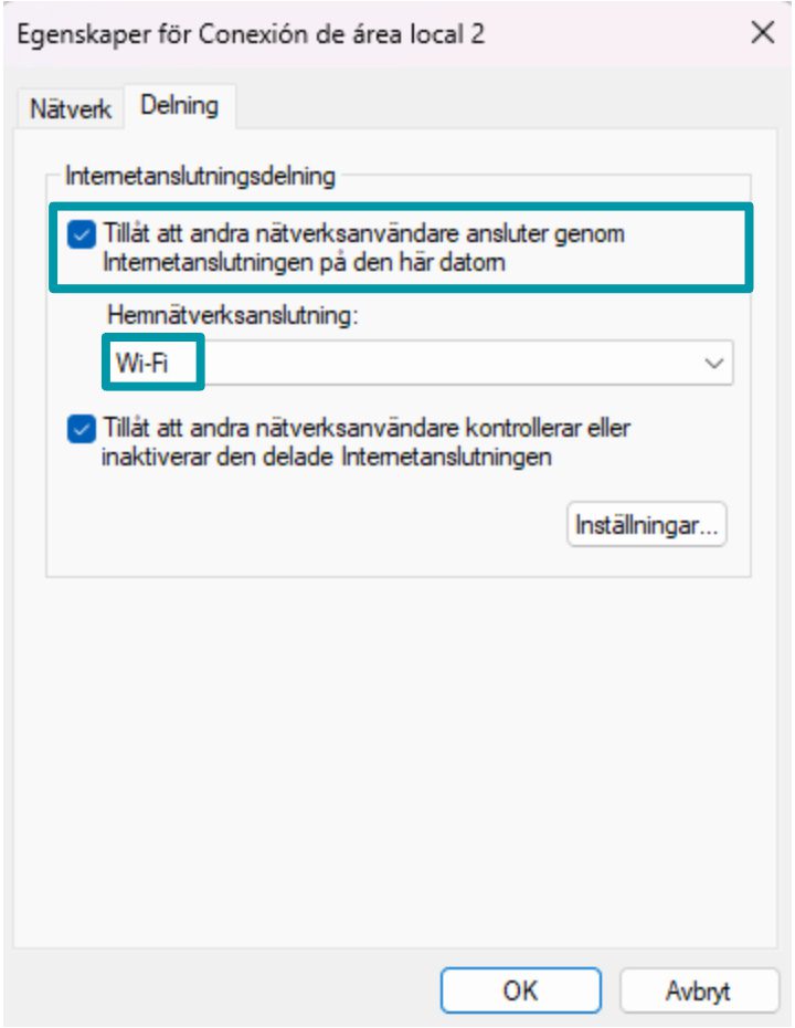 Adjusting ExpressVPN TAP Adapter sharing settings.