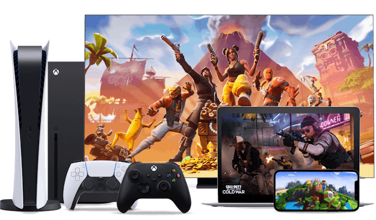 Beragam konsol gaming dan perangkat.