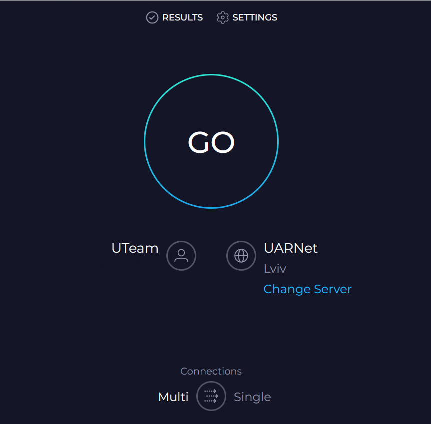 Speedtest.net home page.