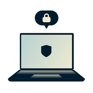 Laptop conectat la internet prin serverul proxy.