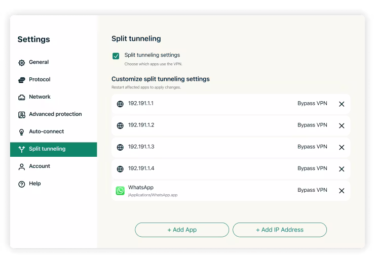 The ExpressVPN for routers interface, showing two device groups and the devices that are connected to them.