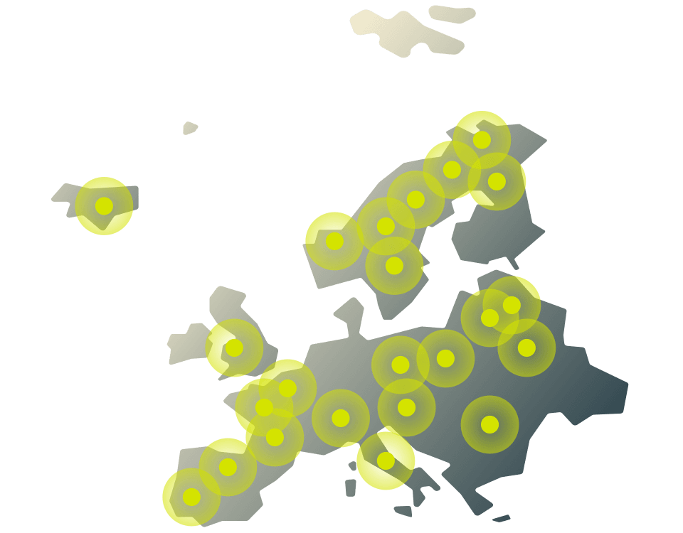 Luo VPN-yhteydet lukuisiin eurooppalaisiin palvelinsijainteihin ExpressVPN:n valtavan maailmanlaajuisen verkoston ansiosta.