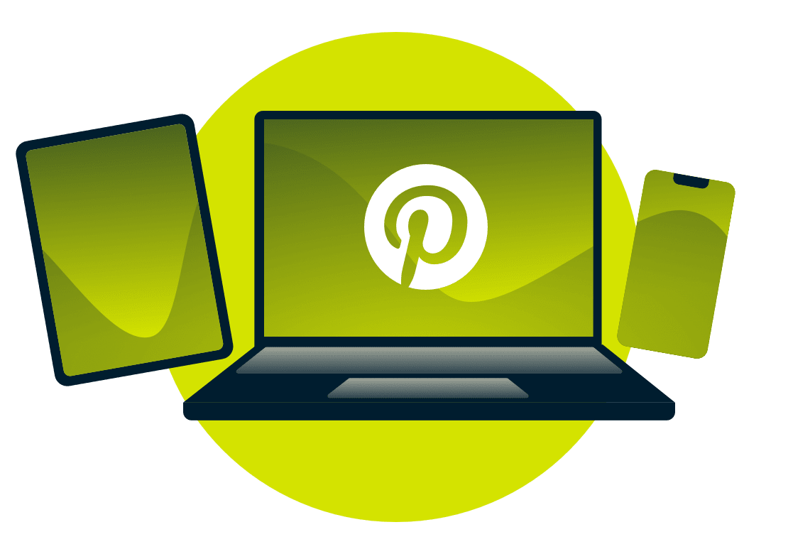 ExpressVPN ile bir PC'de Pinterest.