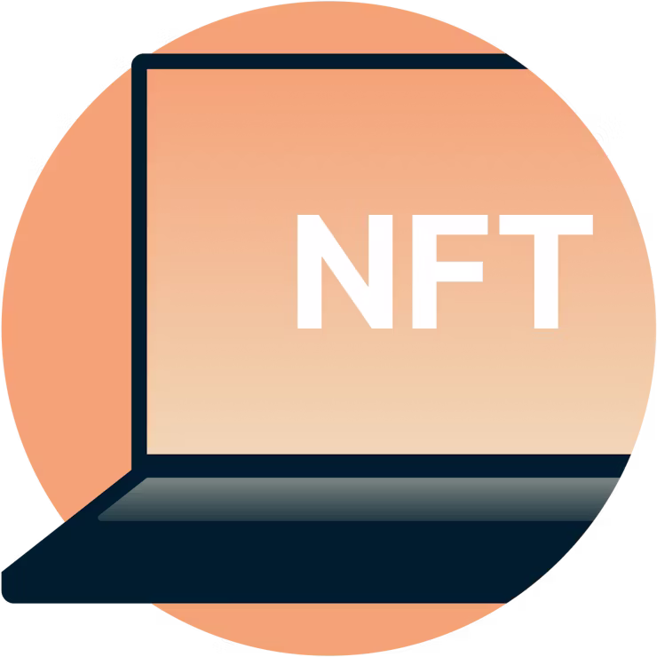 NFT na laptopie