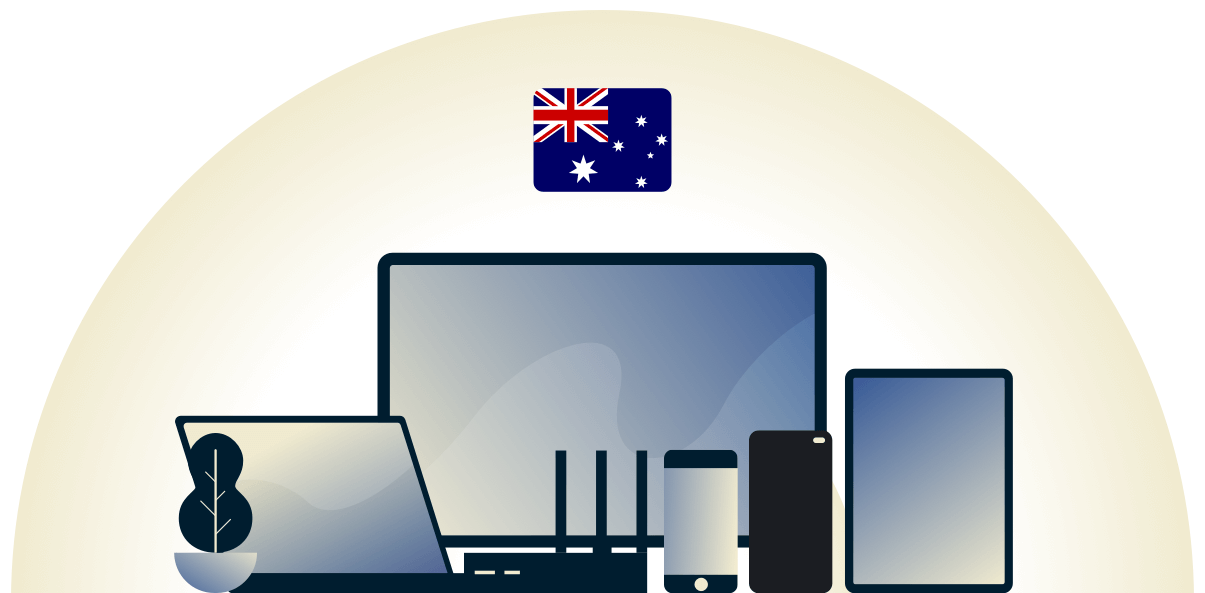 VPN dla Australii chroniący różne urządzenia.