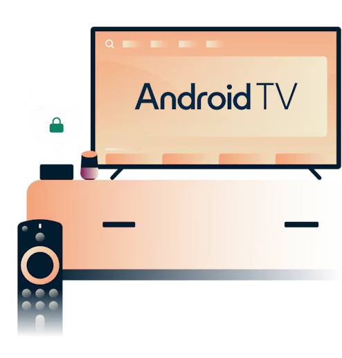 Android TV zabezpečená aplikací ExpressVPN.