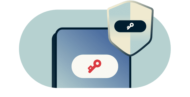 Ασπίδα με το λογότυπο του ExpressVPN Keys